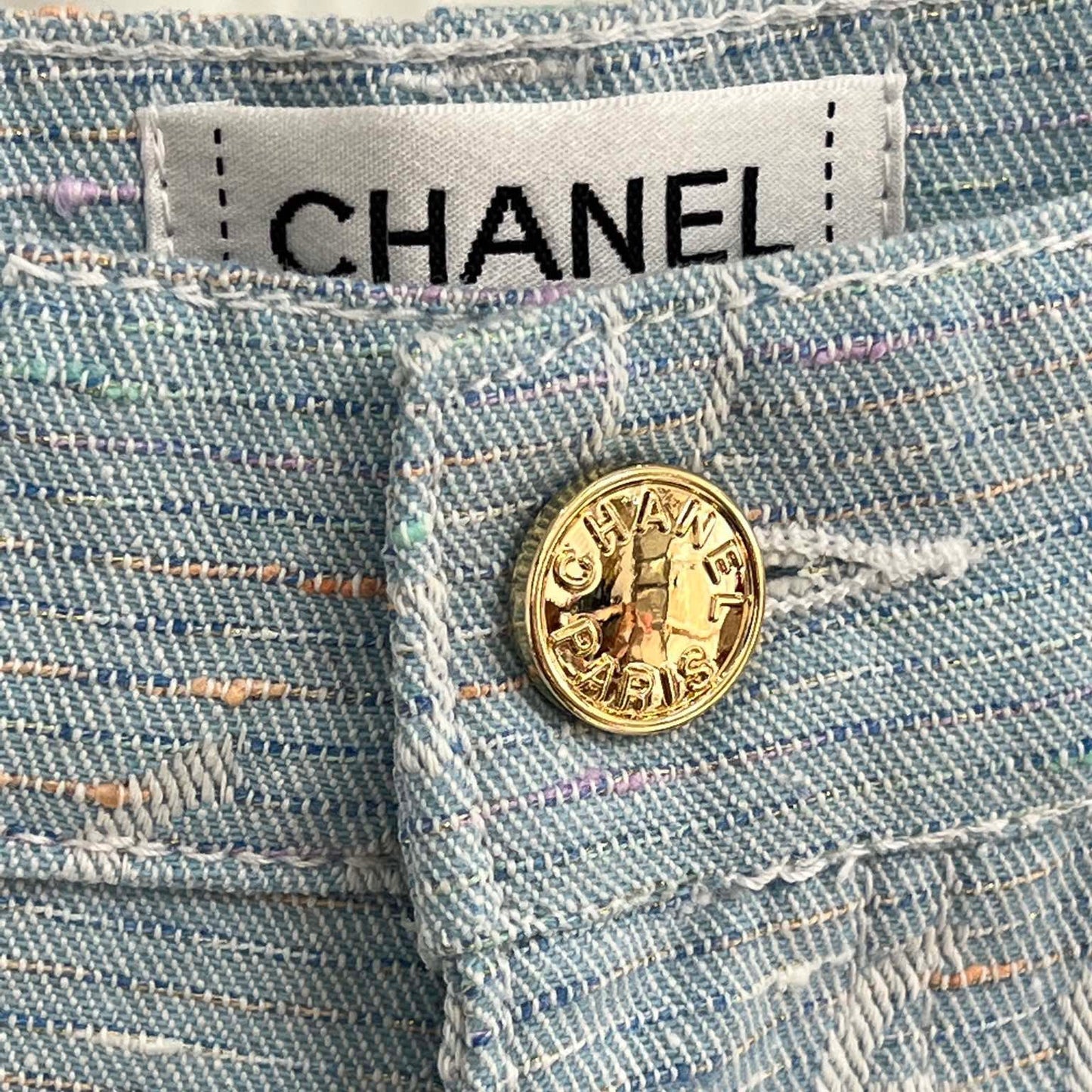 New Shallow Jacquard Printed Denim Shorts 1025051620