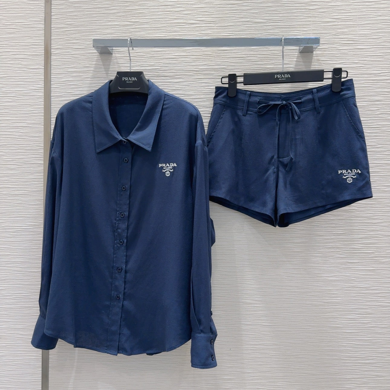 PR Cotton and linen shirt + shorts set 1825052016