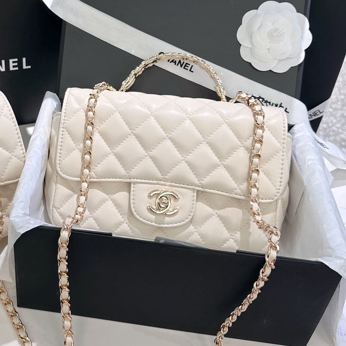 23A metal full diamond handle miniCF metal buckle bag XC16070604