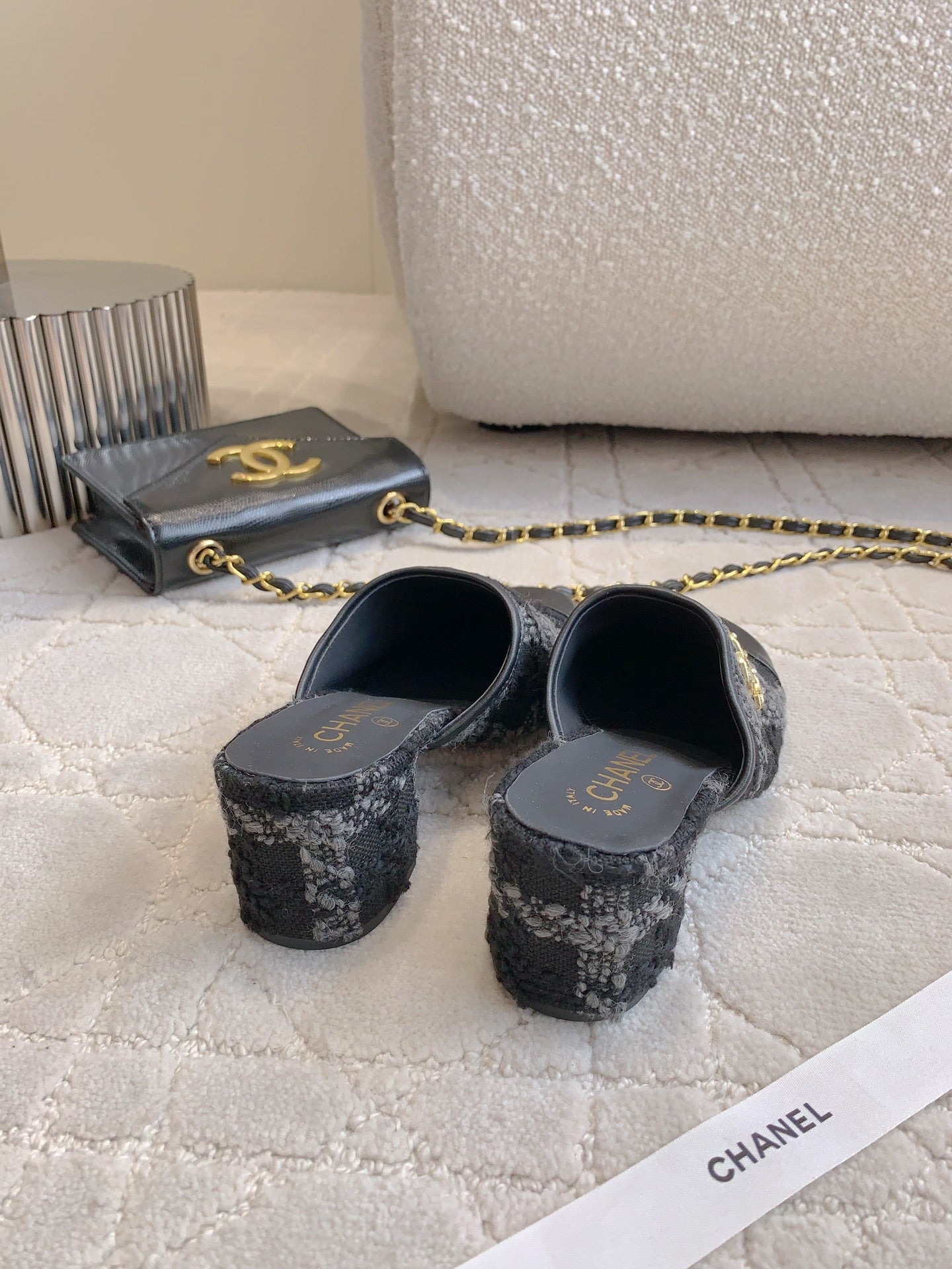 CHA High heel mule slippers (Heel 5.5/2.5CM) 1825022815