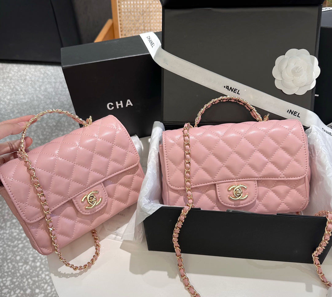 23A metal full diamond handle miniCF metal buckle bag XC16070604