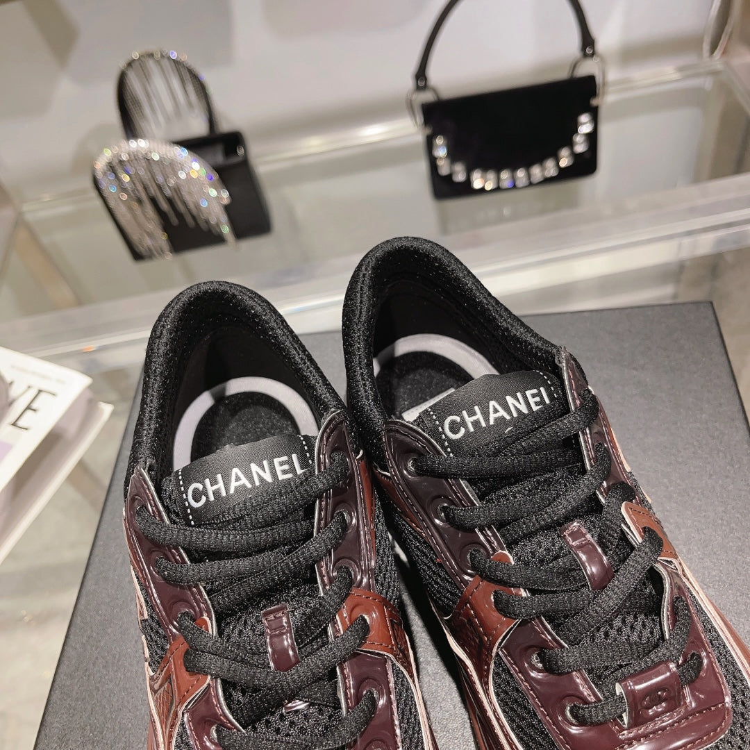 Plaid Wool Stitching Casual Sneakers XC0823081404