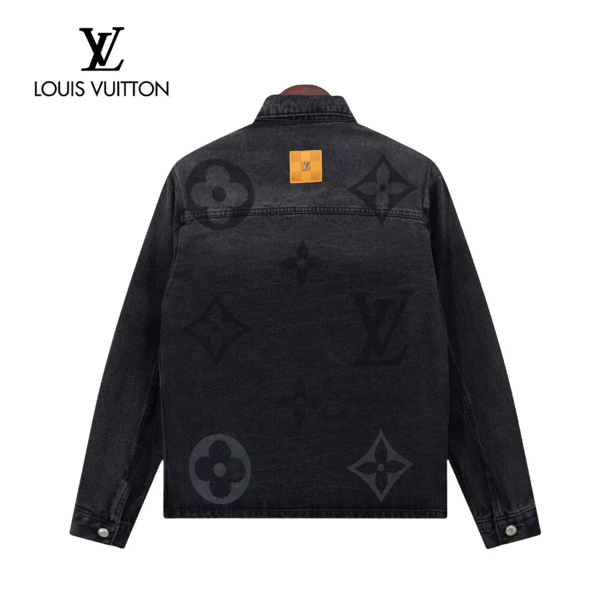 Fashion Casual Printed Black Grey Straight Denim Suit 1025031104