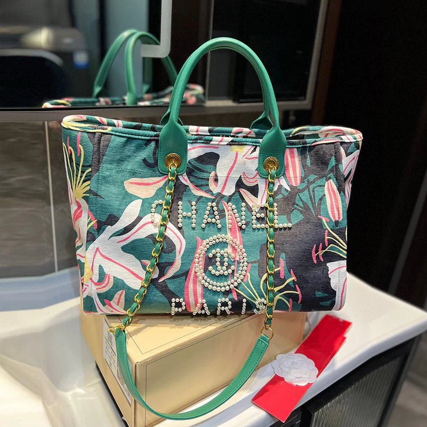 New versatile floral pearl beach bag 1024071216