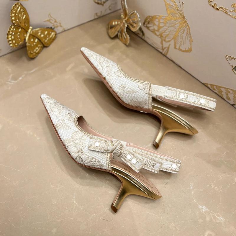 Pure Color D logo Handmade elegant Women's High Heeled PD05202422706