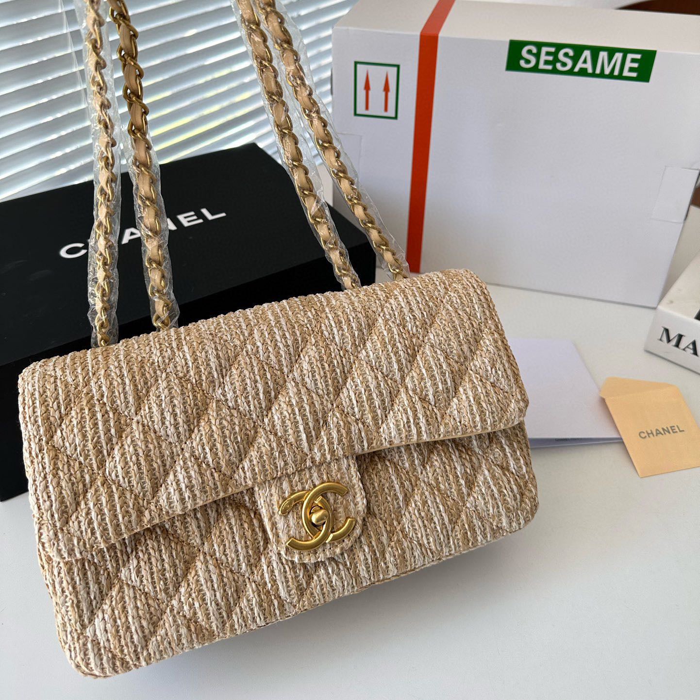 CNL summer woven rhombus bag 0724041125