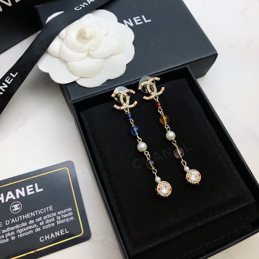 Double C diamond earrings XC0823072403