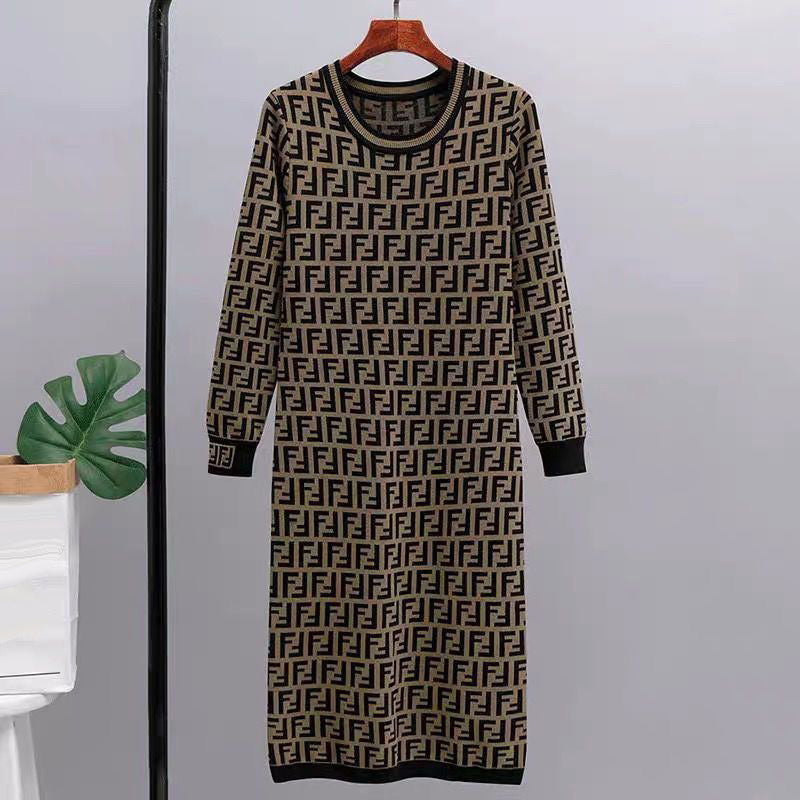 New French style slim knitted dress women's clothing PD10041318