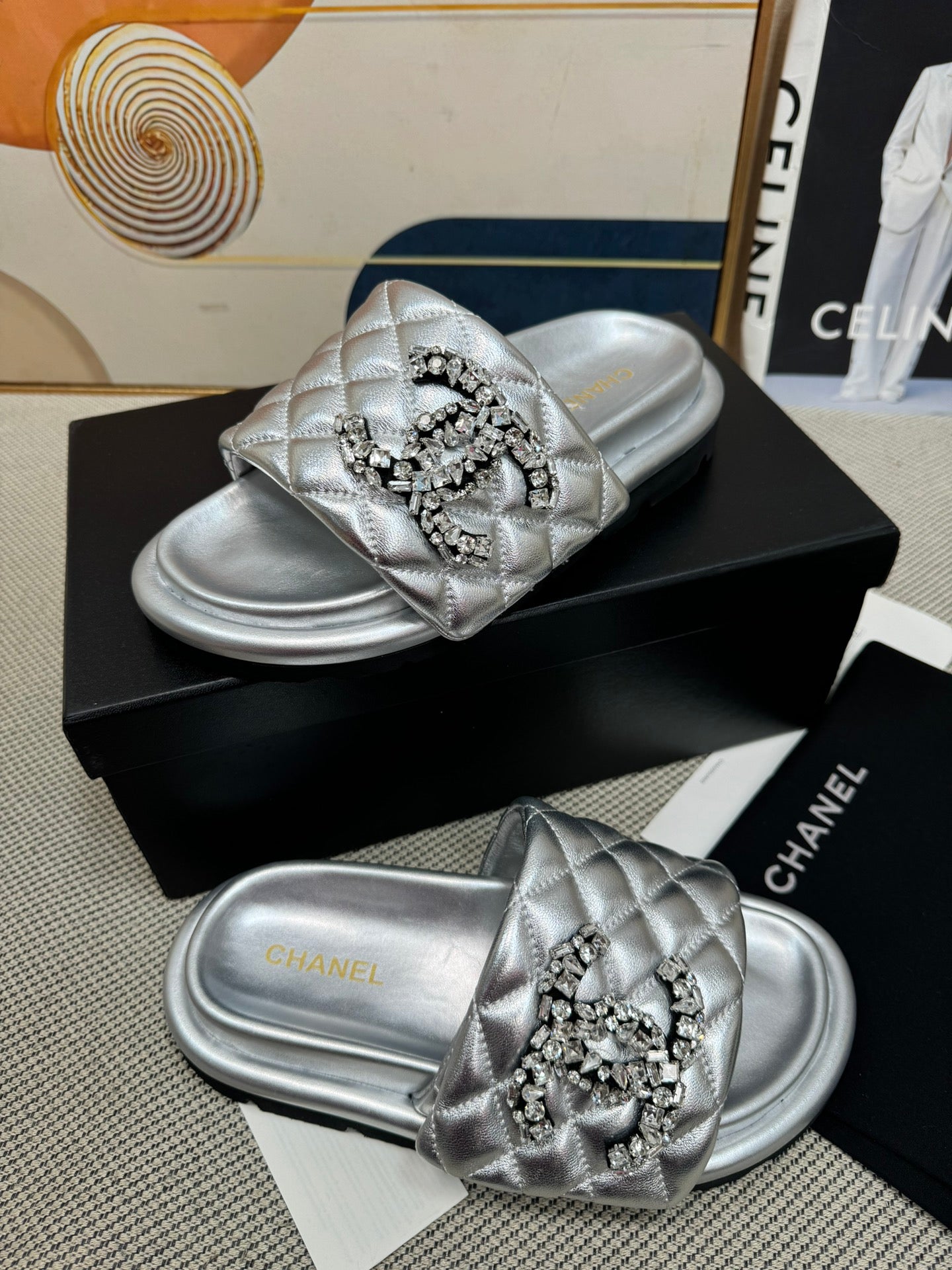 CNL dopamine color thick-soled Velcro women's slippers 0724042705