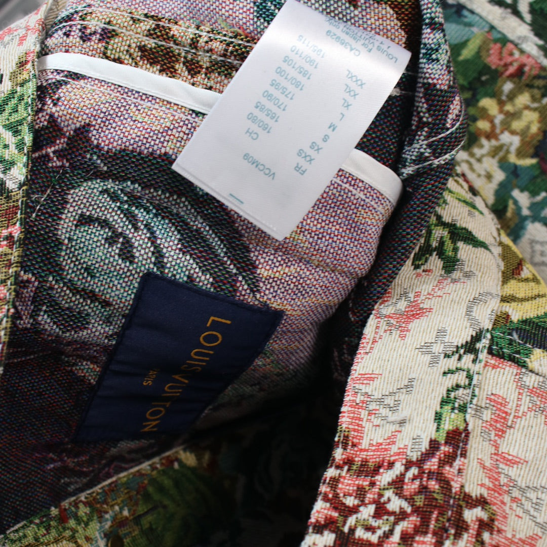 Botanical and floral jacquard all-over printed jacket XC0823102705