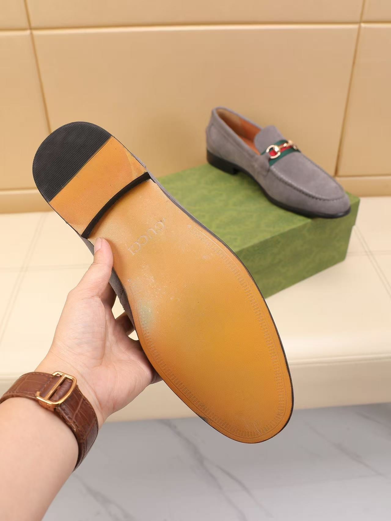 GG Horsebit suede loafers 1825070203