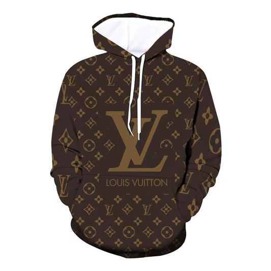 V Logo Loose printed hooded