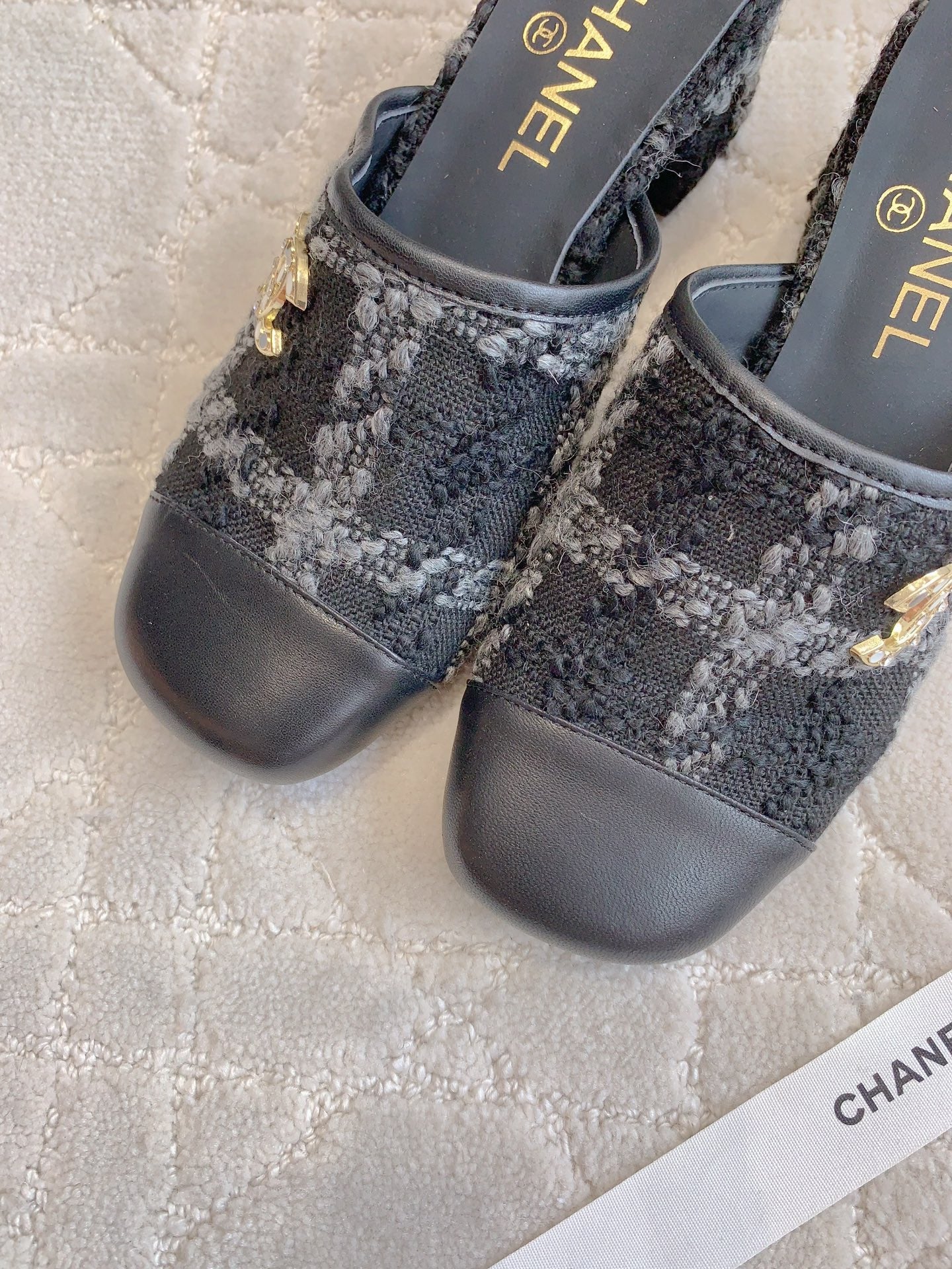 CHA High heel mule slippers (Heel 5.5/2.5CM) 1825022815