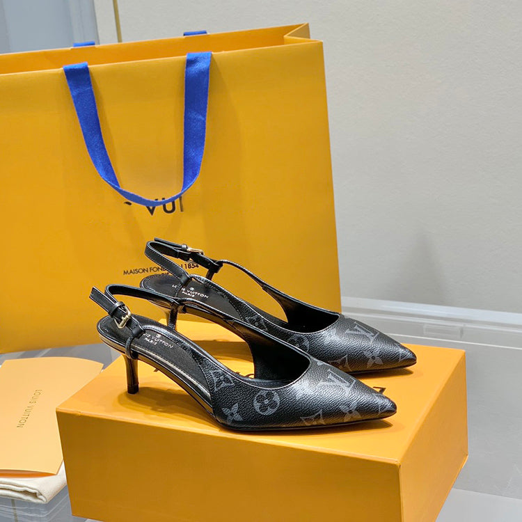 Classic Versatile Handmade Leather Ladies High Heel Sandals