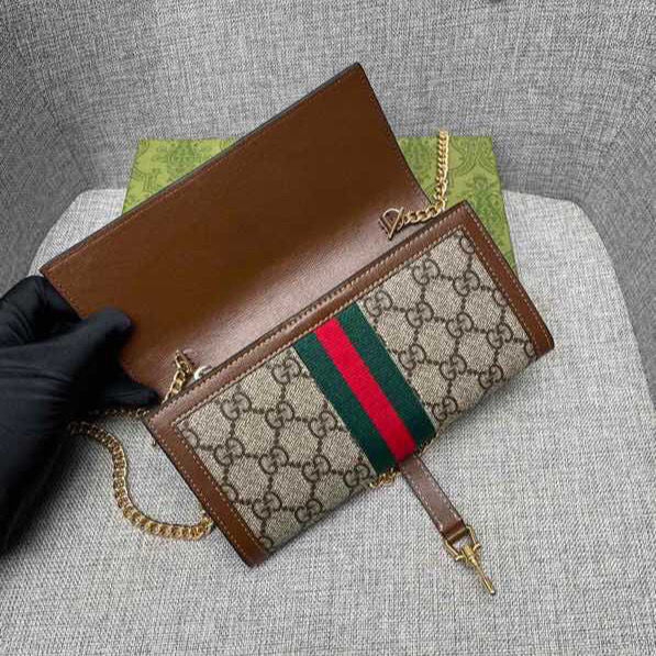 New Wallet Ladies New Wallet Ladies Leather Long Wallet Chain Bag S 01