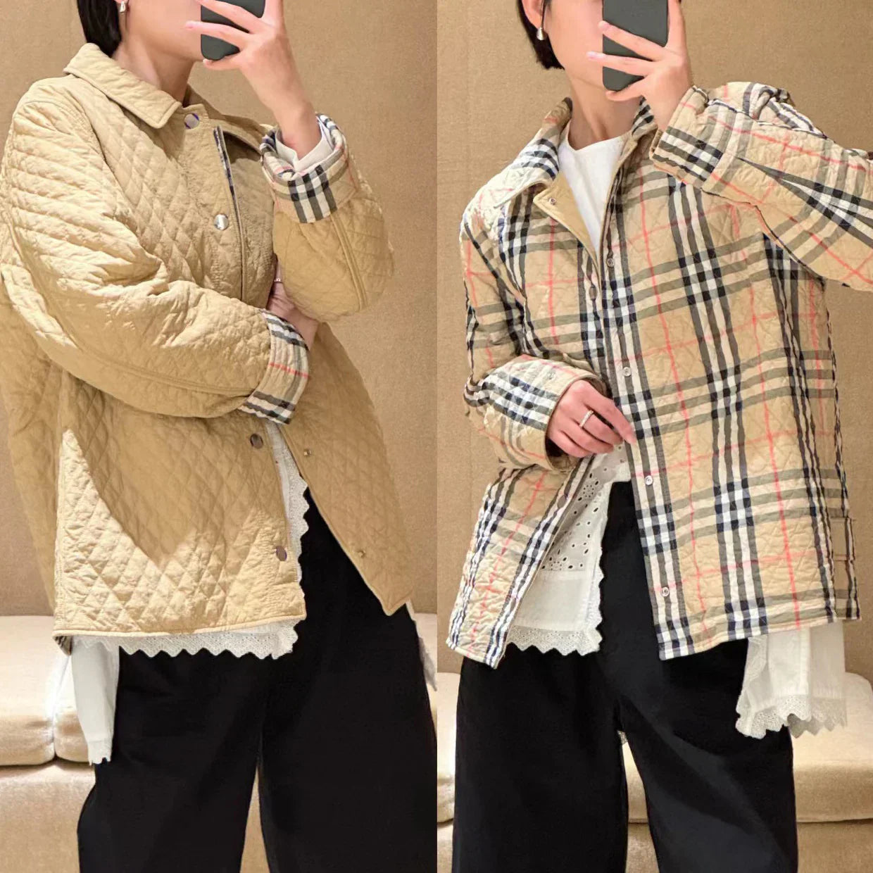 Classic plaid cotton jacket 1024102124