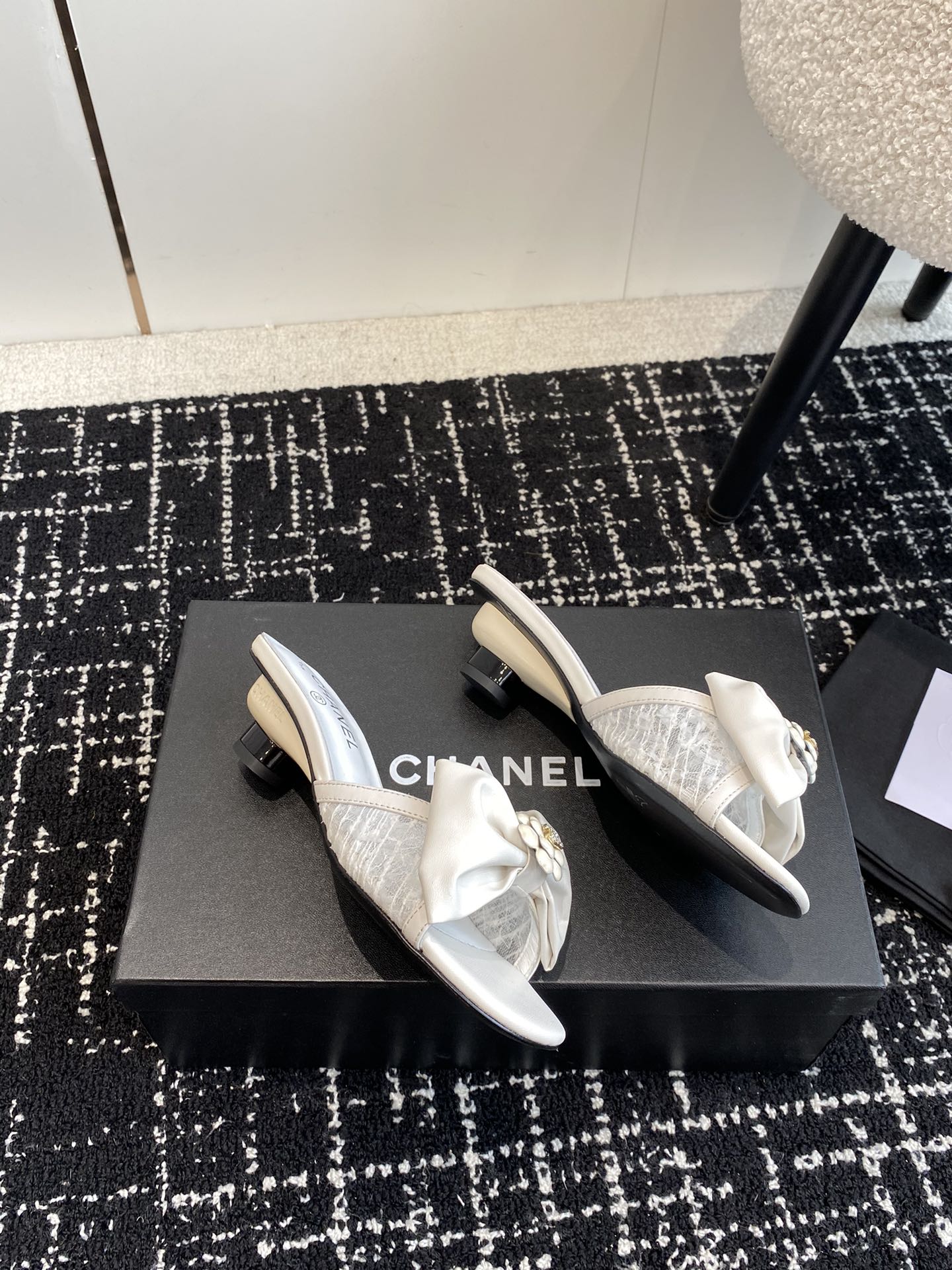 CNL 24SS bow low heel slippers 0724042706