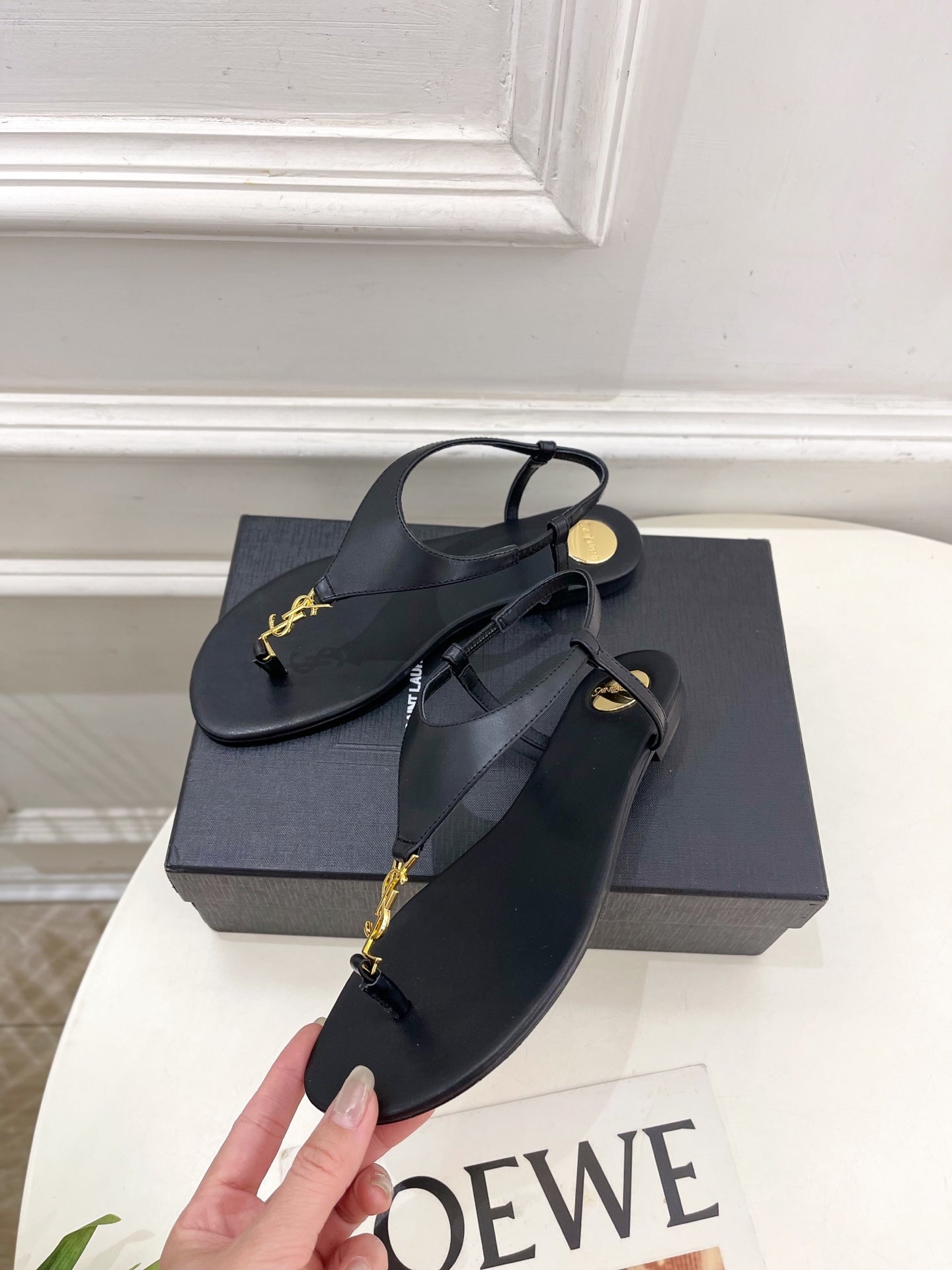 Early spring new YSL clip on sandals 1025032418
