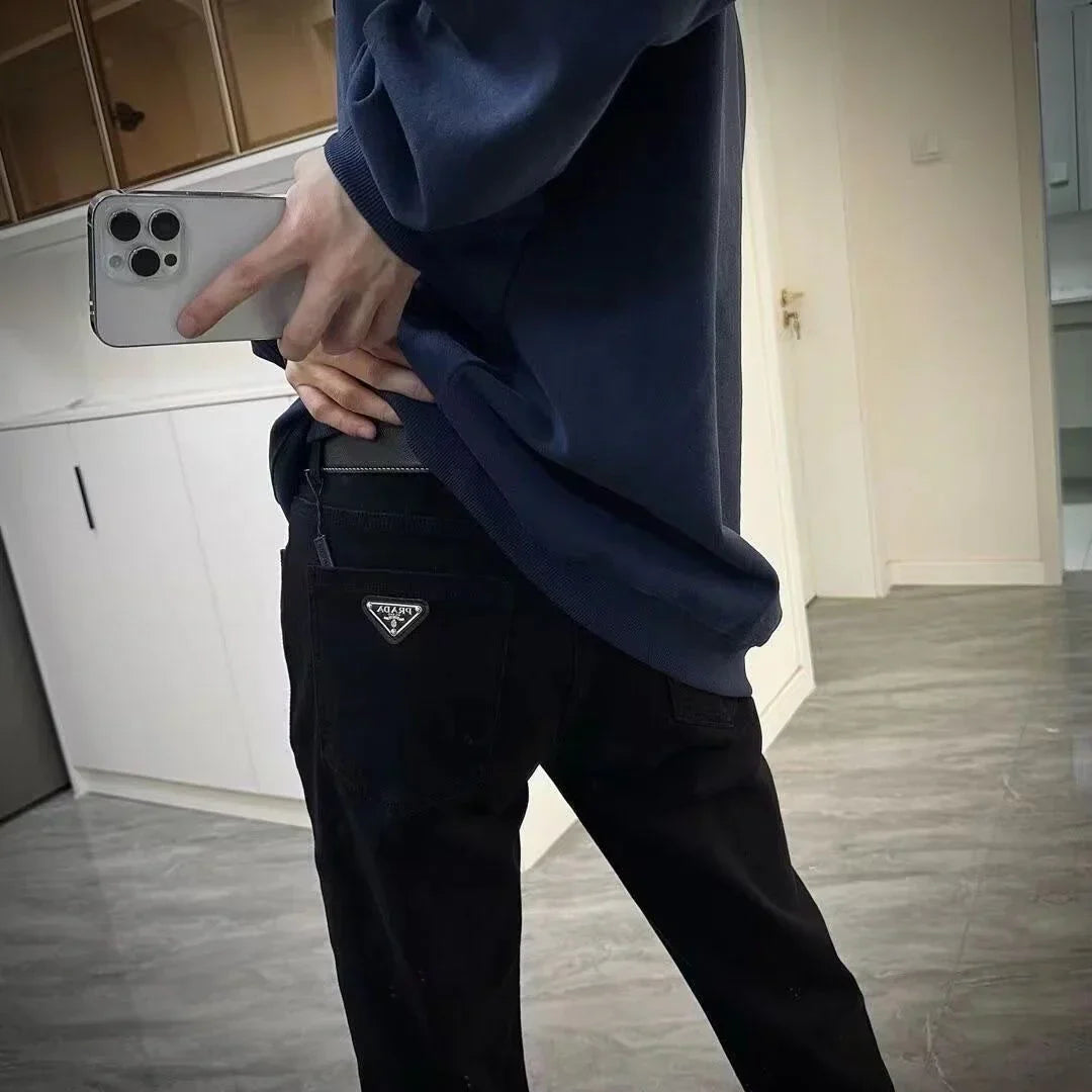 Spring And Summer New Triangle Standard Jeans 1024060608