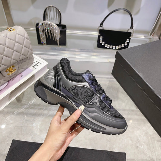 Plaid Wool Stitching Casual Sneakers XC0823081402