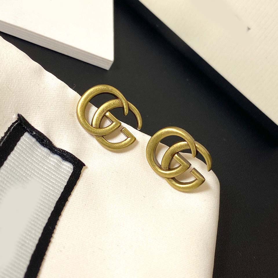 Retro Classic Double G Stud Earrings