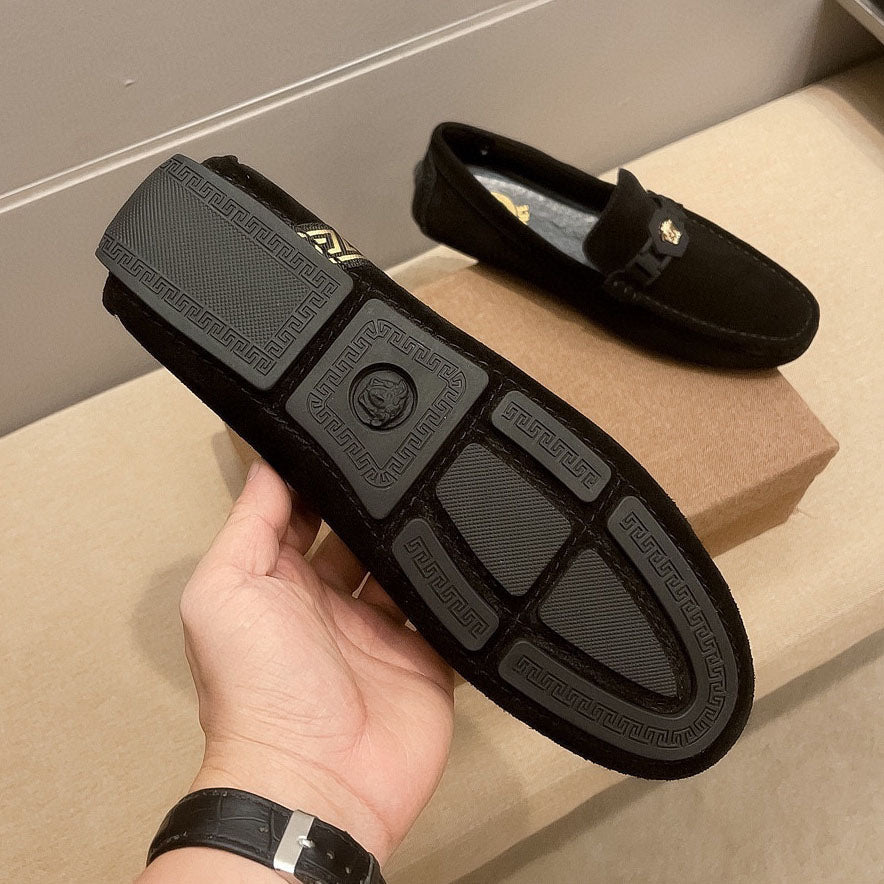 VS Medusa Velvet Leather Driver Shoes 1824091902