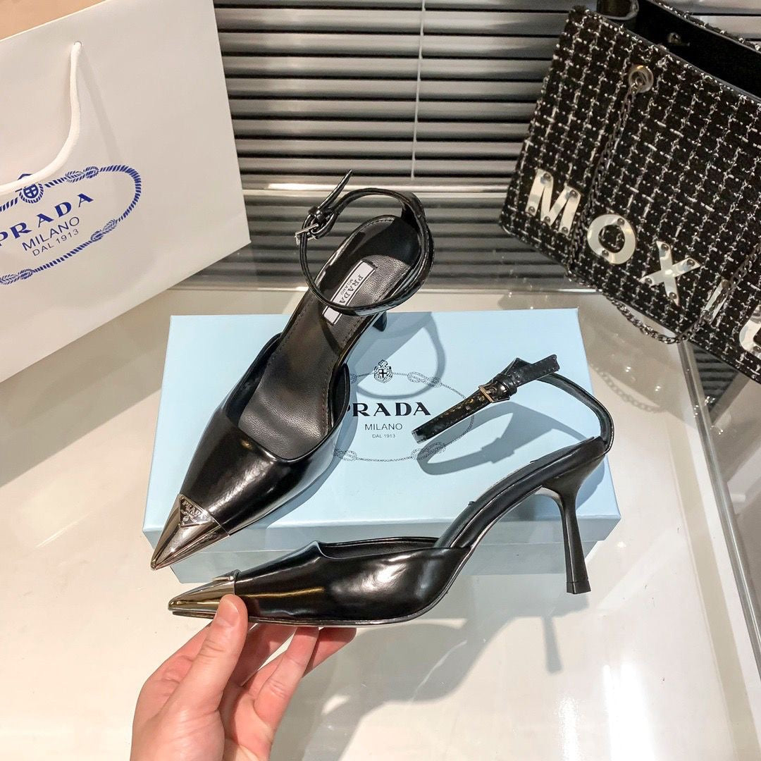 PD fashionable and versatile metal pointed-toe high heels 1824051701
