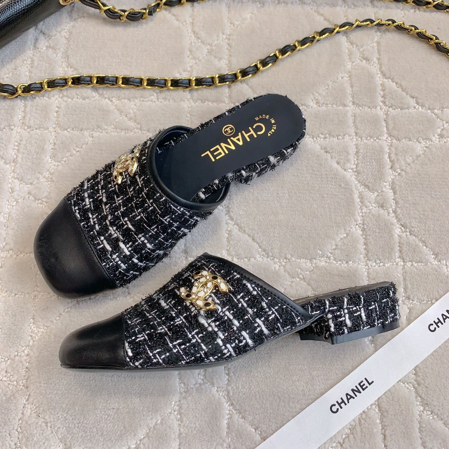 CHA High heel mule slippers (Heel 5.5/2.5CM) 1825022815