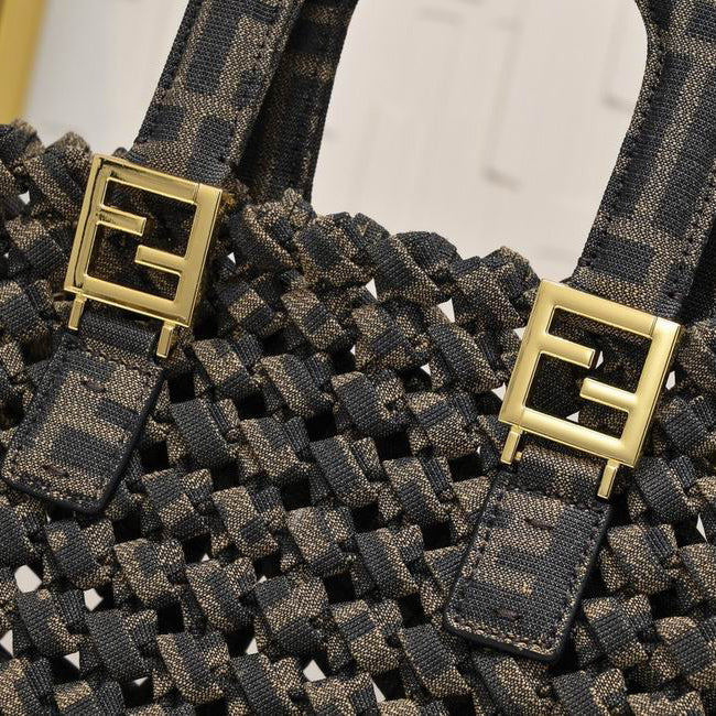 FD New Medium Tote Series Woven Tote Bag 1025062003