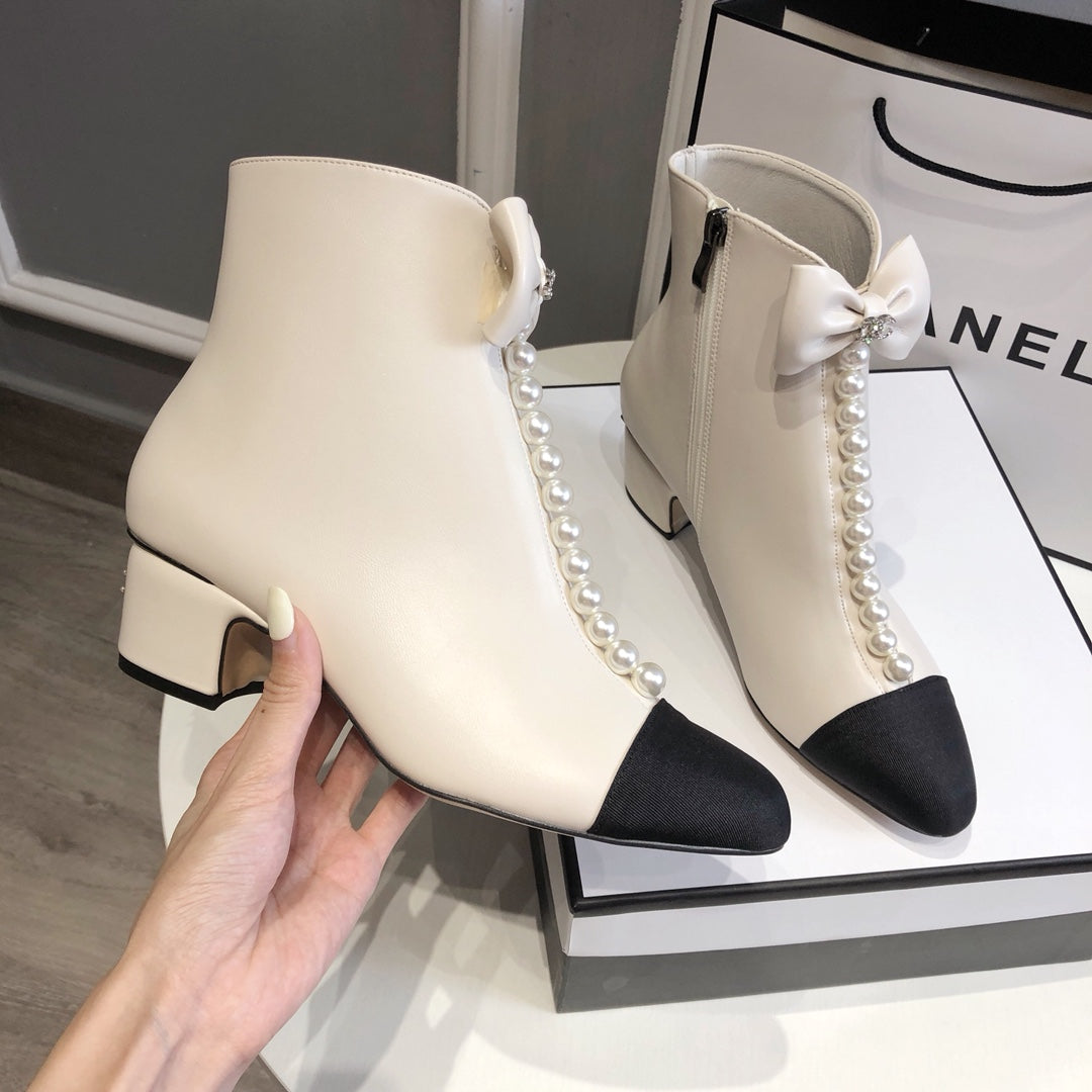 Fashion Bow Thick Heel Boots PD10070419
