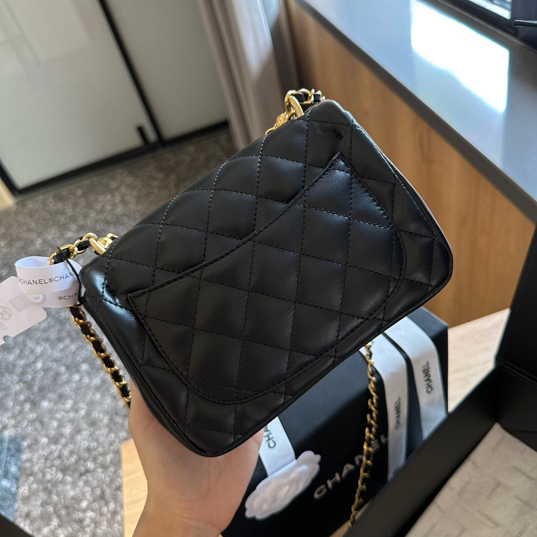 Cute pearl square fat bag 1824032204
