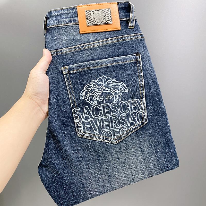 High Quality Print All-Match Stretch Slim Straight Pants 1024070113