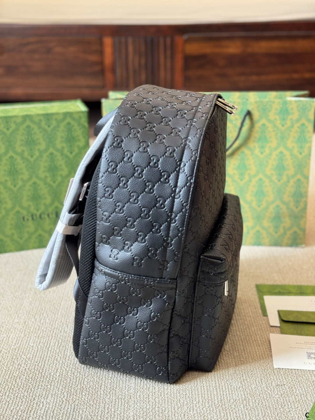 GG Embossed leather backpack 1825052304