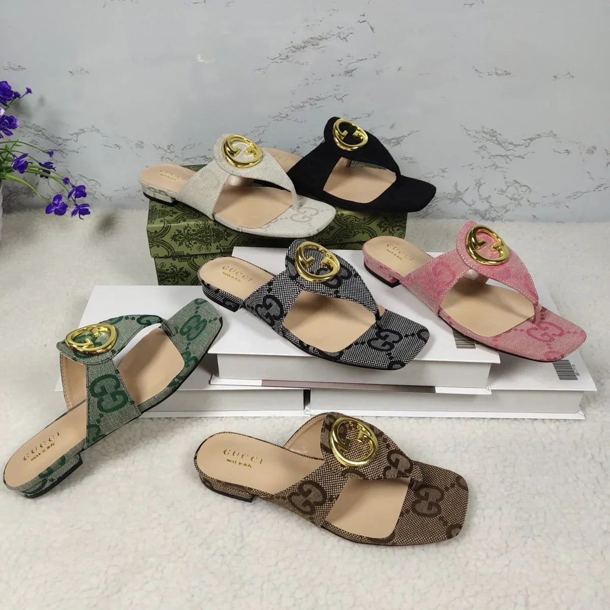 Fashion Trend Canvas Flat Heel Sandals 1024042621