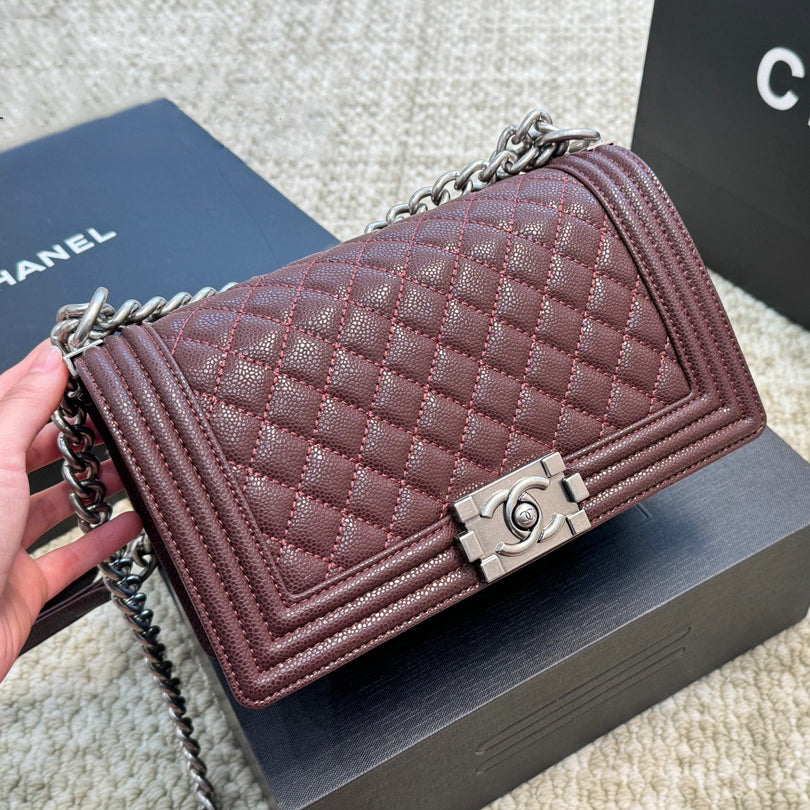 Quilted Caviar Silver Lock Bag 1824050305