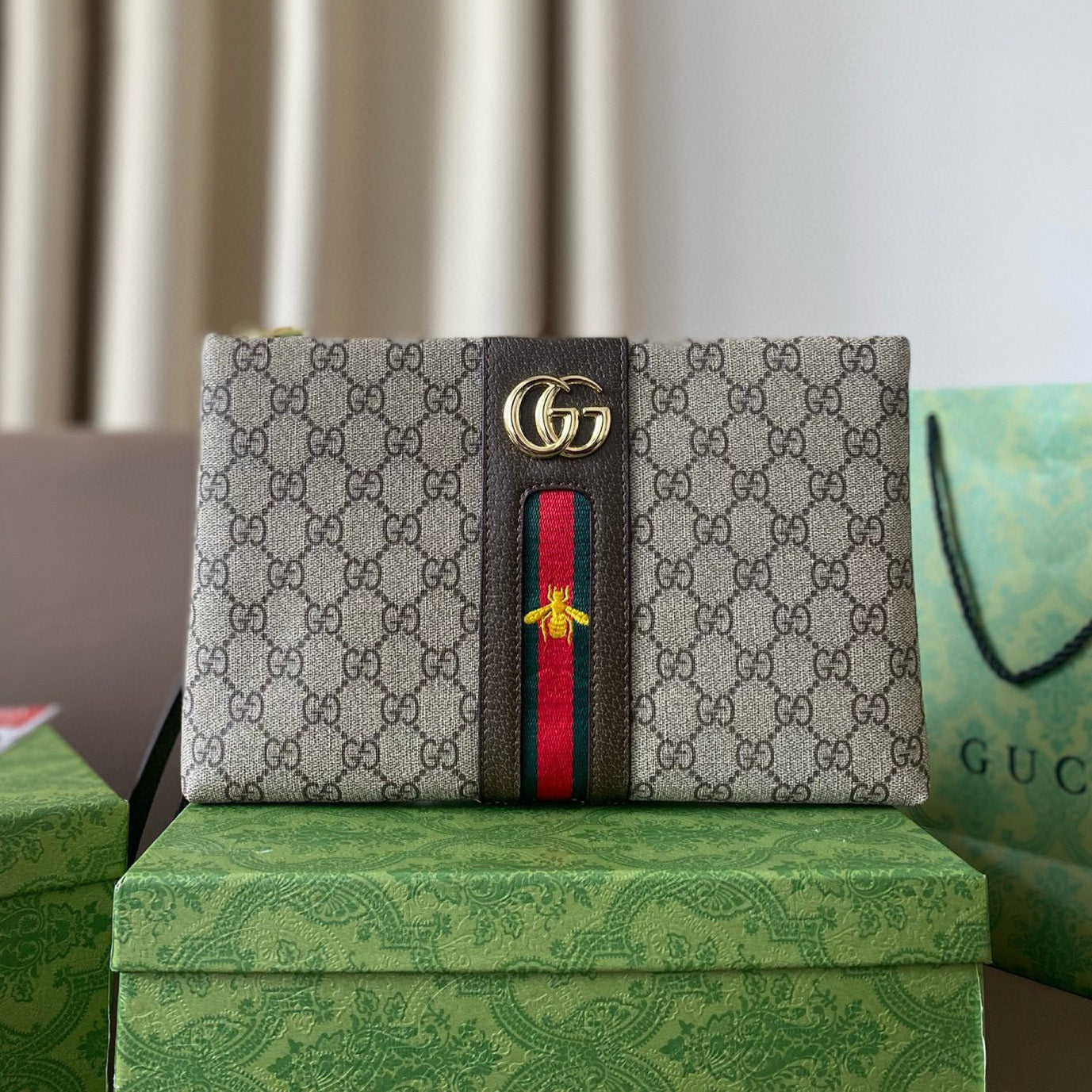 G print men's clutch bag 1824062602