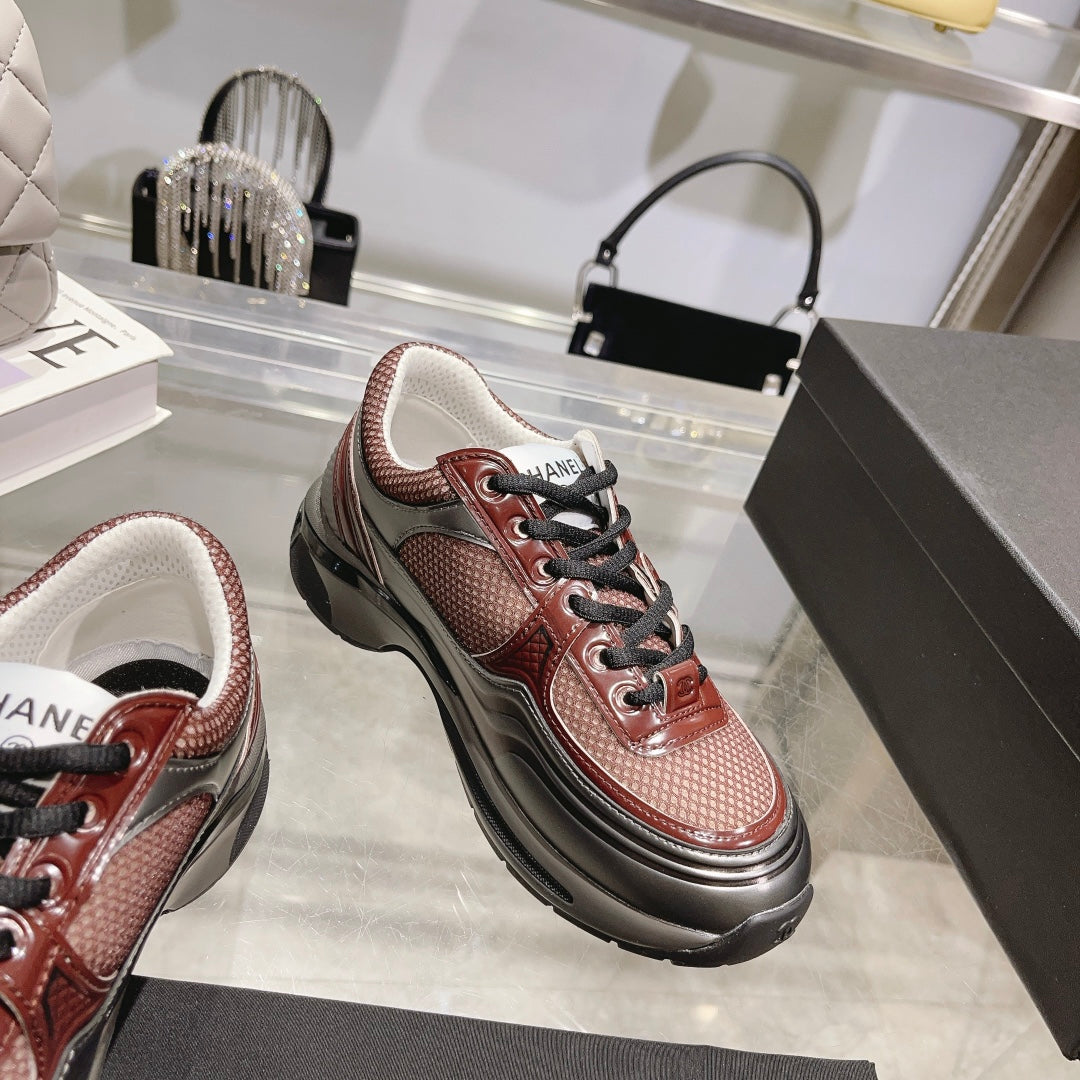 Plaid Wool Stitching Casual Sneakers XC0823081401