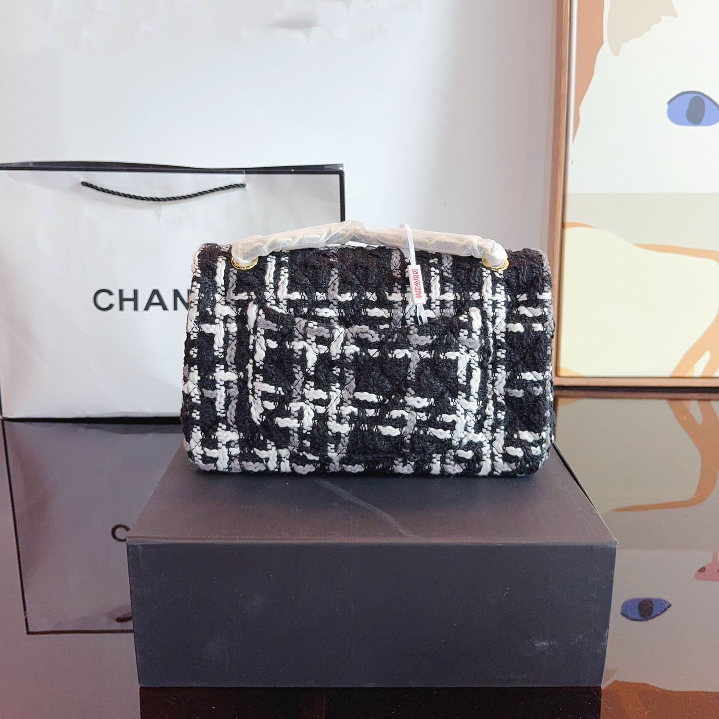 CHL CF series woolen woven chain bag XC24092531