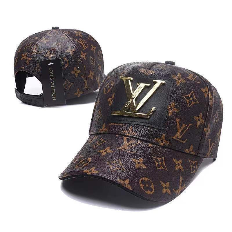 Branded full leather alphabet baseball cap