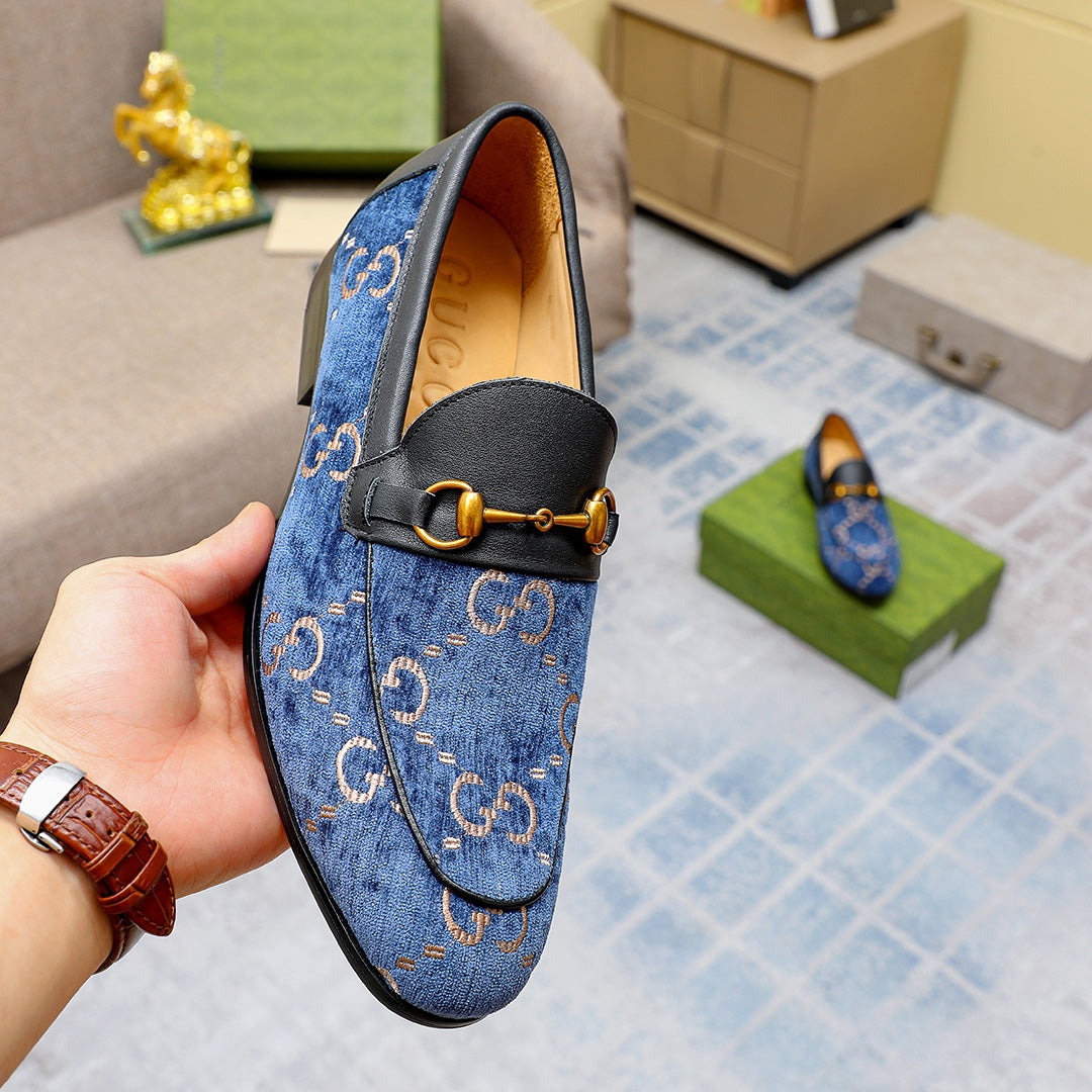 Gentleman Men's Shoes Leather Popular Classic Presbyterian Pattern Loafers G04