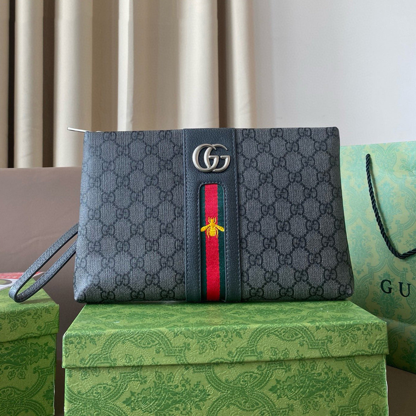 G print men's clutch bag 1824062602