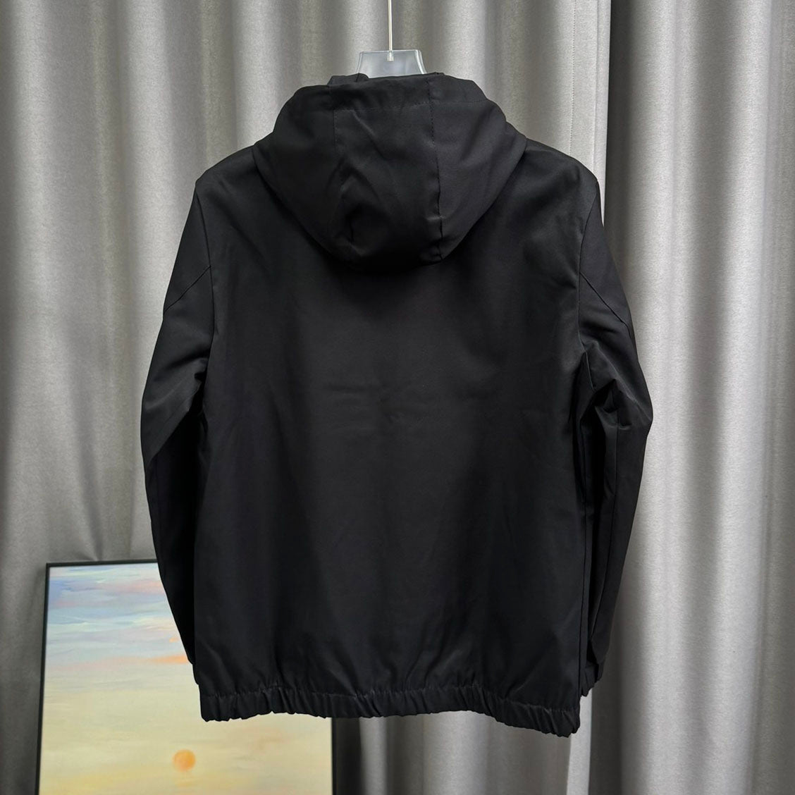 PR Triangular logo red tape hooded jacket 1824100701