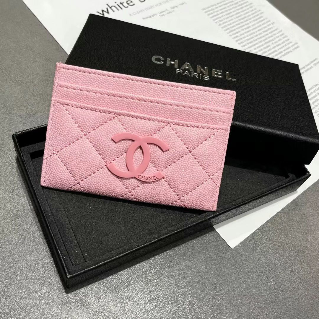 Pink Leather C Logo Women's fashion Cards holder bags PD05202413102
