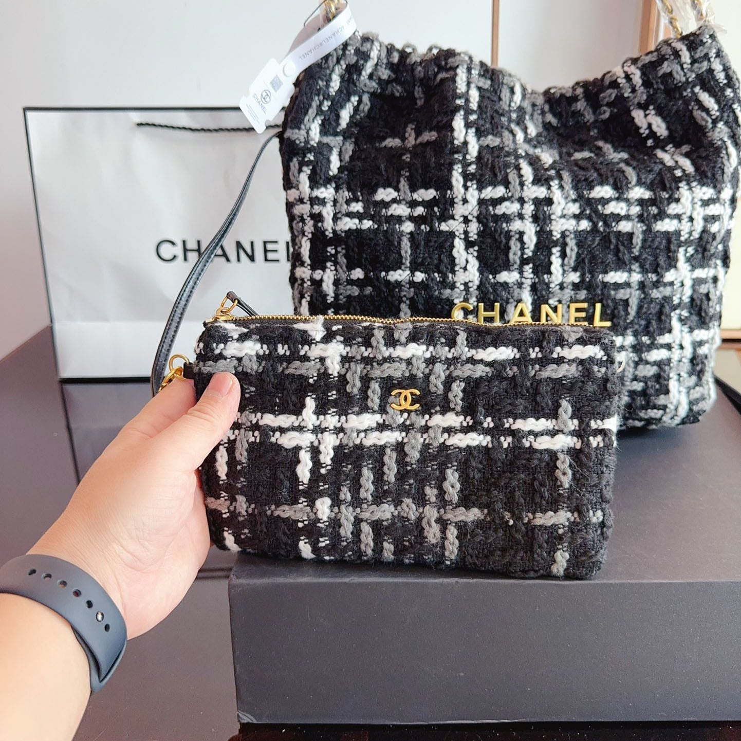 CHL 24 Autumn and Winter Woolen Series New Style Chain Bag XC24092506