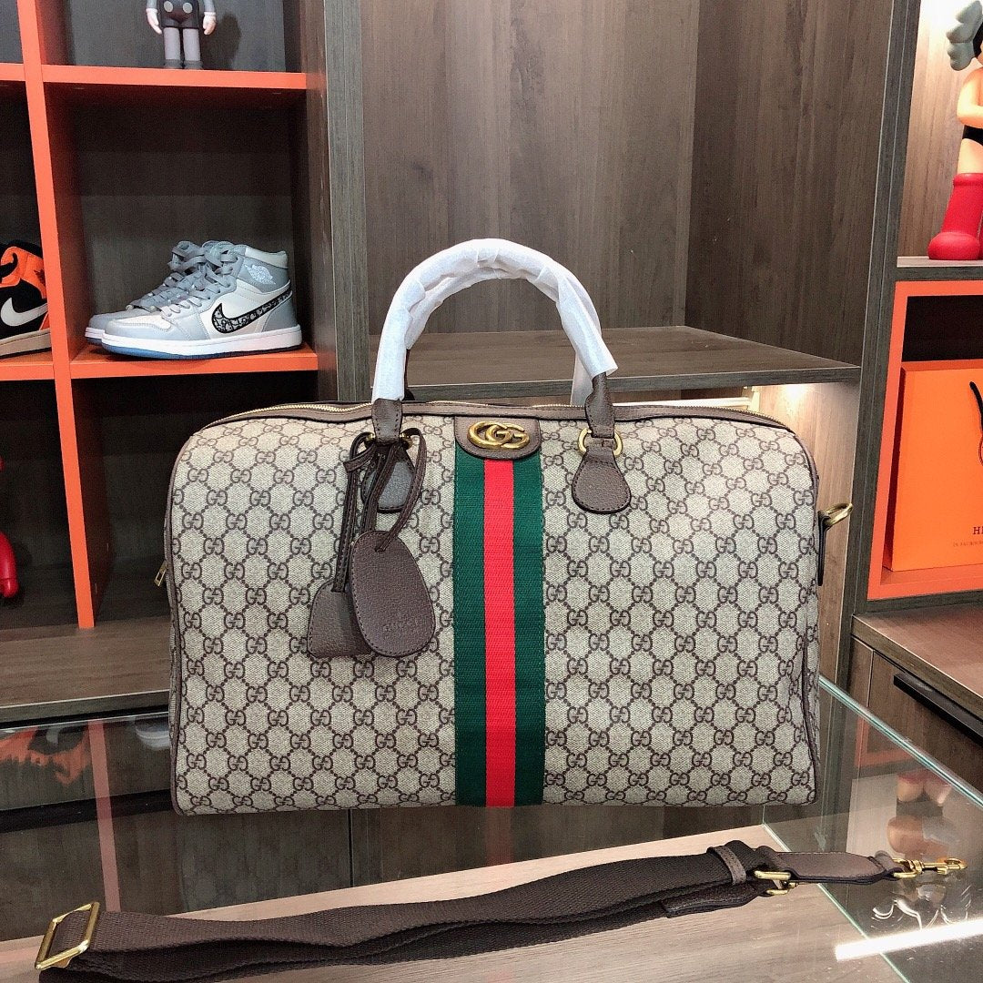 New trendy brand genuine leather men's large capacity handbag travel bag 10240223TJ22