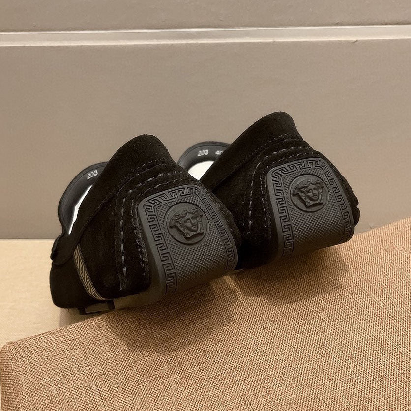 VS Medusa Velvet Leather Driver Shoes 1824091902