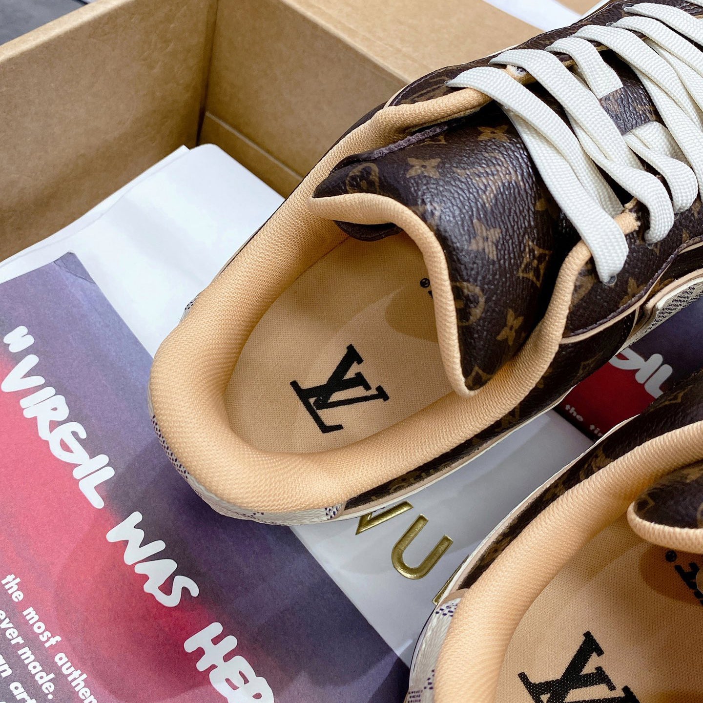 Brown V& Jointly Signed Sneakers