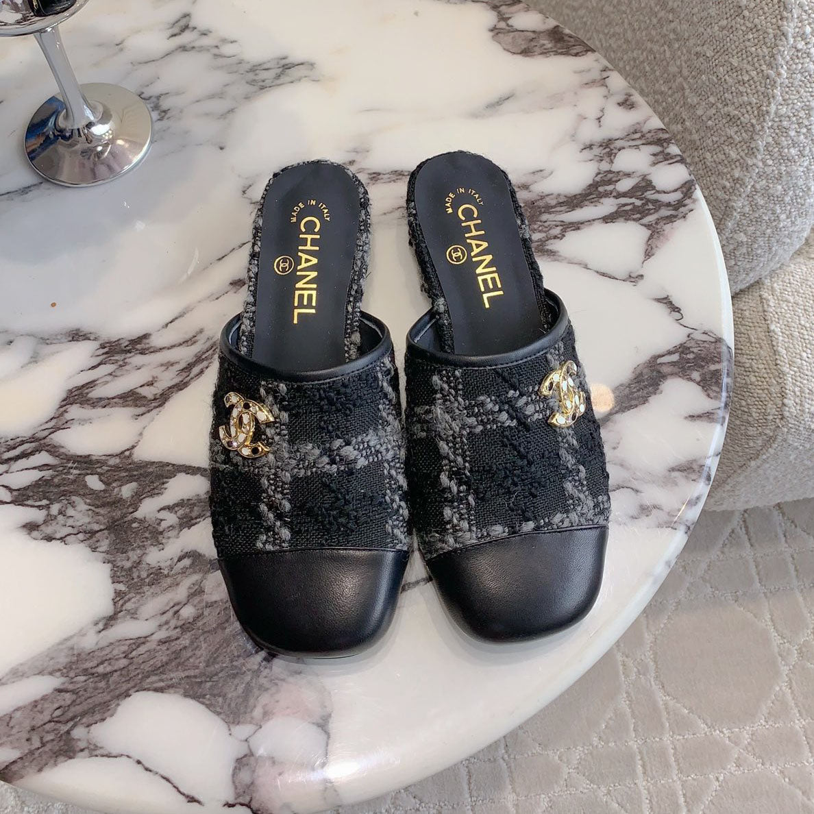 CHA High heel mule slippers (Heel 5.5/2.5CM) 1825022815