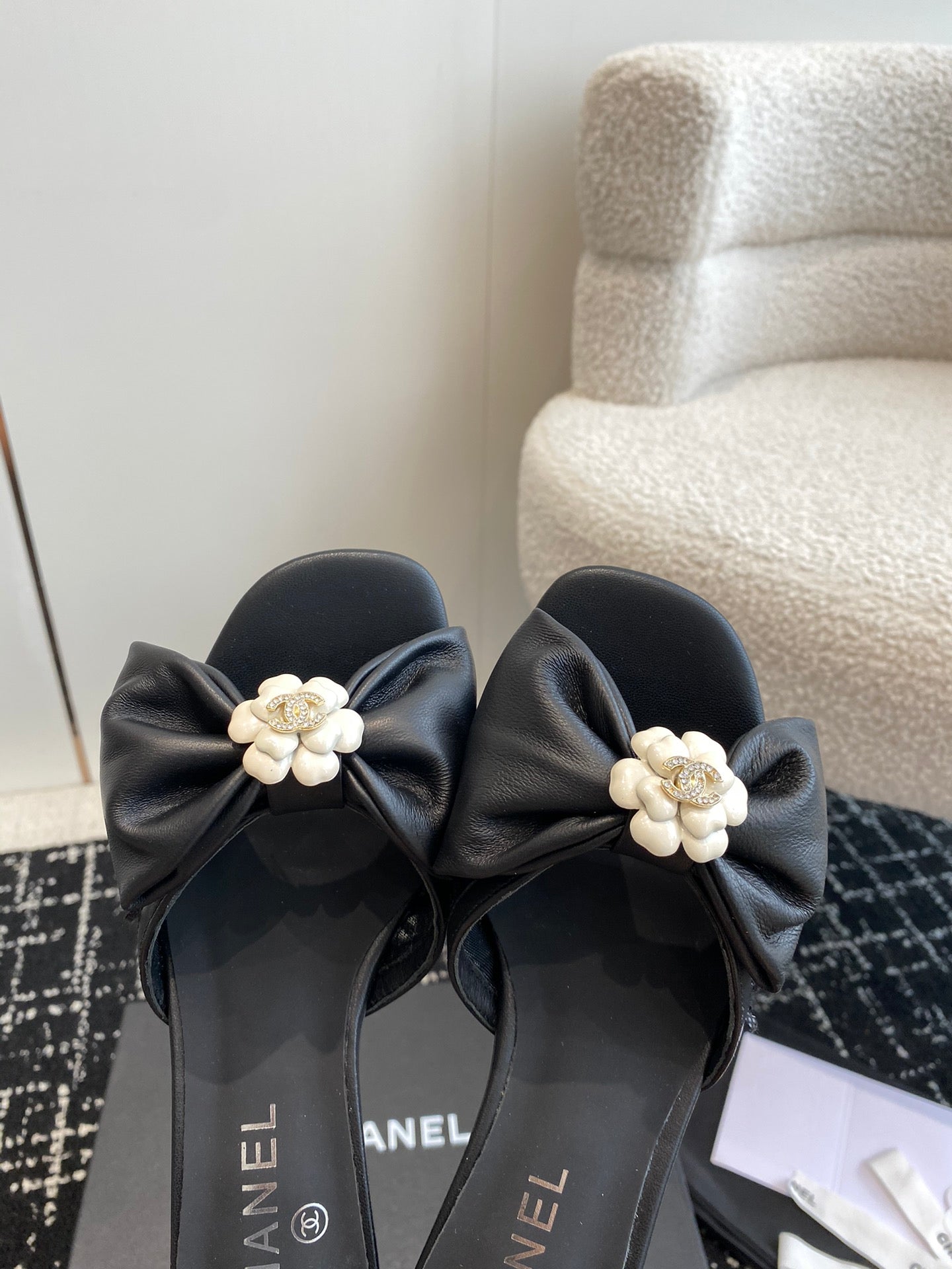 CNL 24SS bow low heel slippers 0724042706