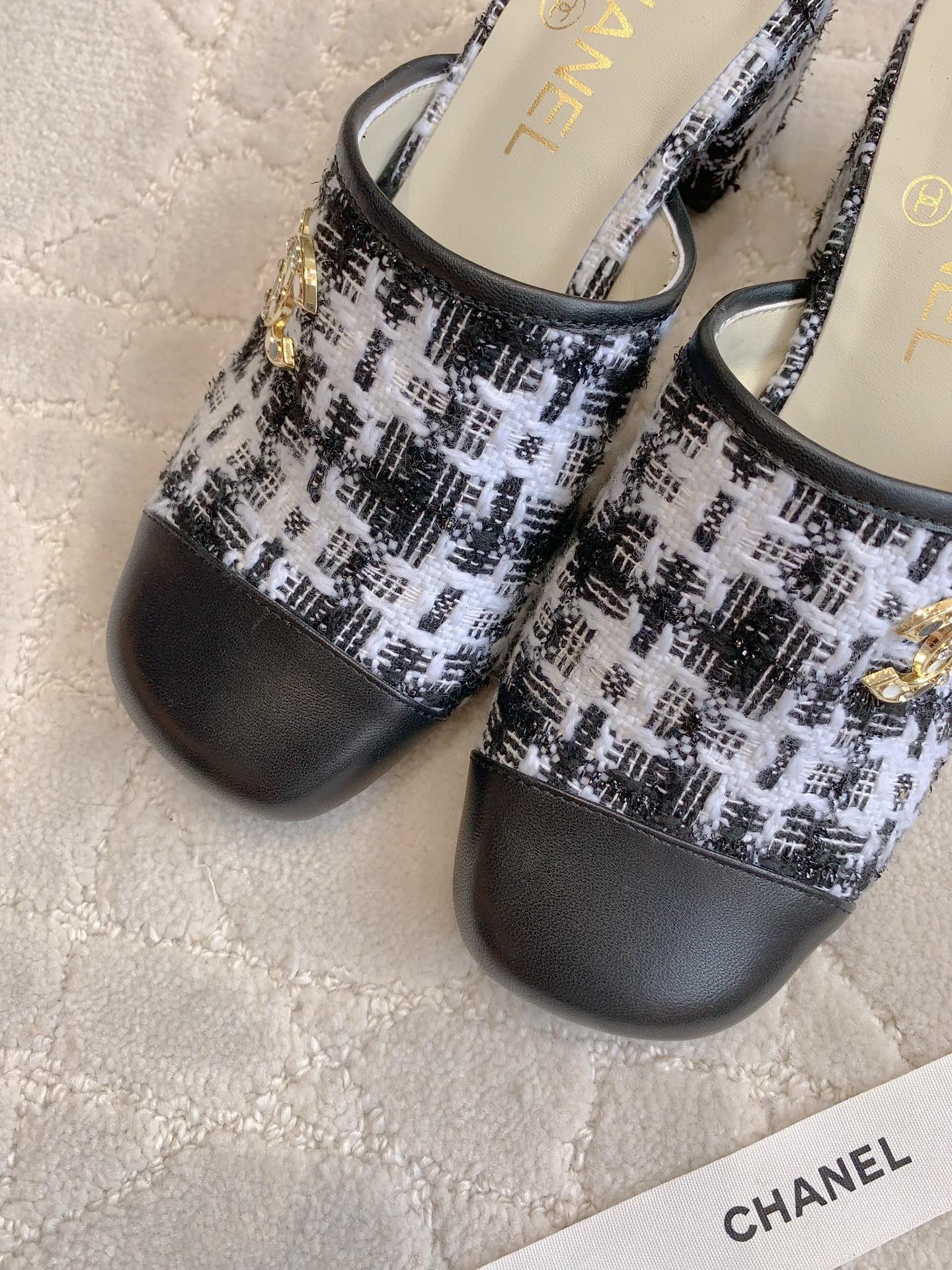 CHA High heel mule slippers (Heel 5.5/2.5CM) 1825022815